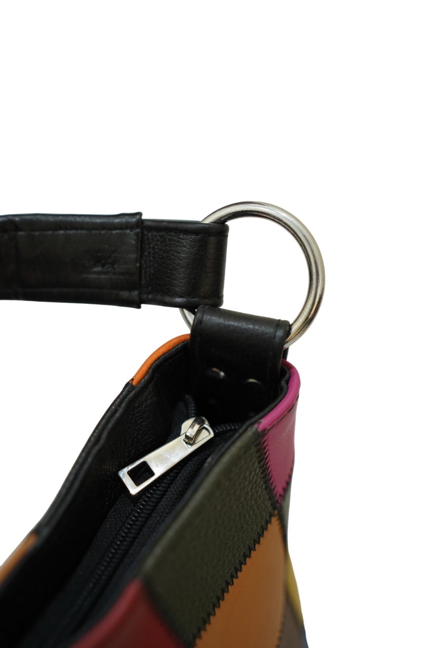 Iris Patchwork Leather Tote Bag