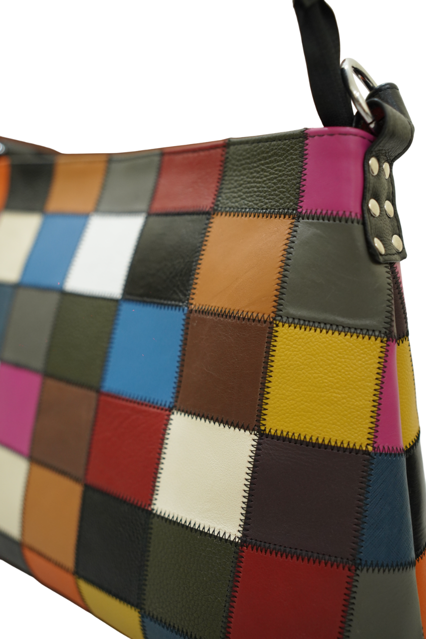 Iris Patchwork Leather Tote Bag