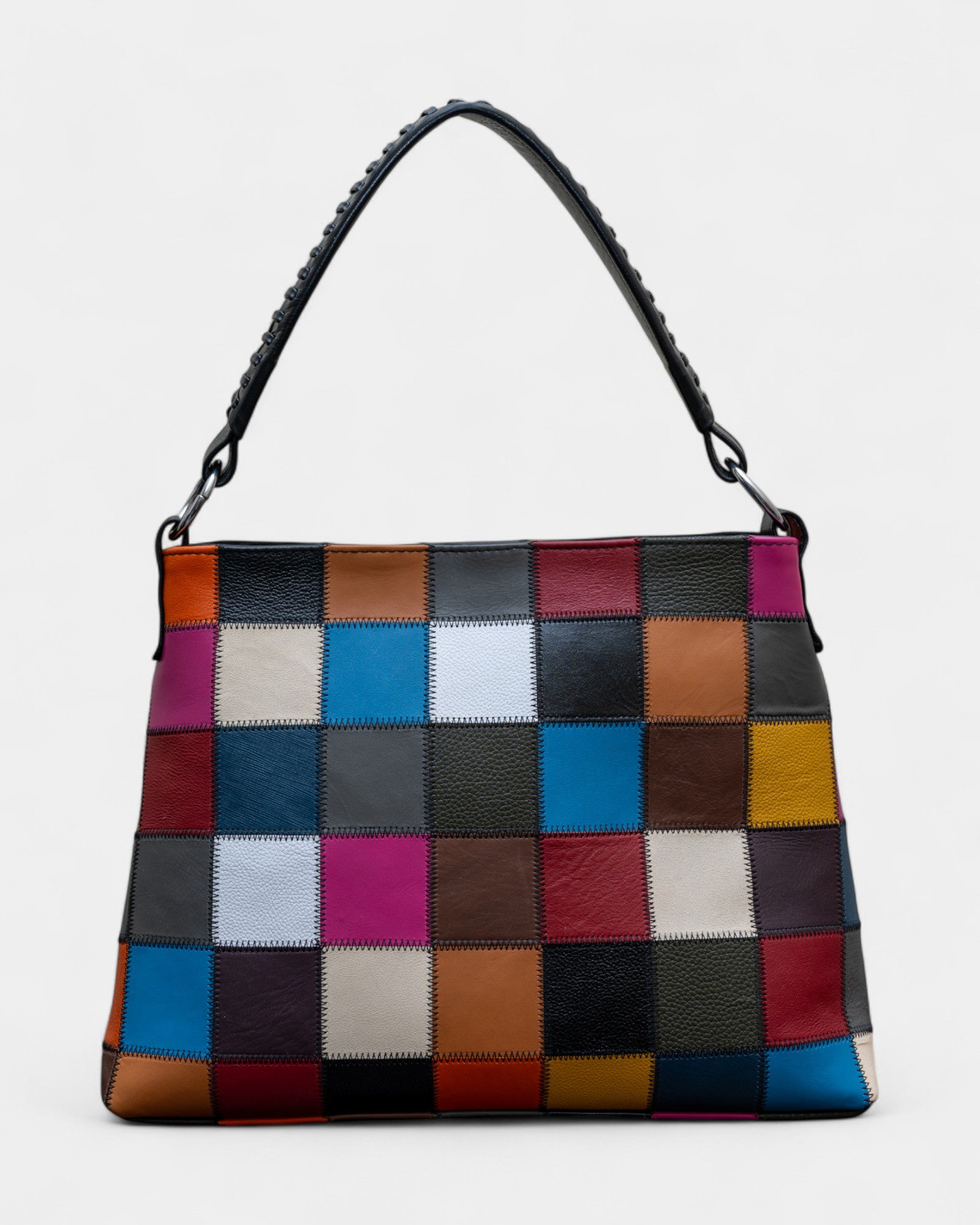 Iris Patchwork Leather Tote Bag